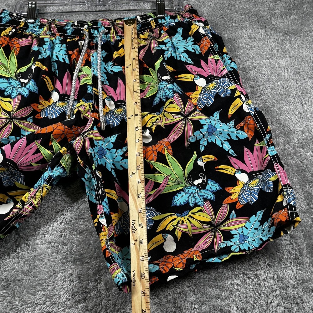 Vilebrequin Shorts Mens 2XL Multicolor Tropical Toucan Swim Trunks Hawaiian - Picture 5 of 16
